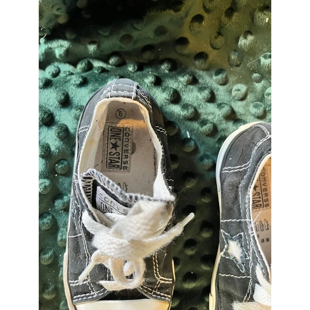 Converse All Star little kid size 9 9c black low top shoes sneakers